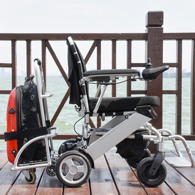 Quality Lithium Battery Portable Foldable Electric Wheelchair Elderly Use Lightweight for sale