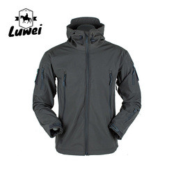 Quality Custom Logo Winter Hooded Zip Up Male Poly Warm Utility Chaqueta Giacca a Vento for sale