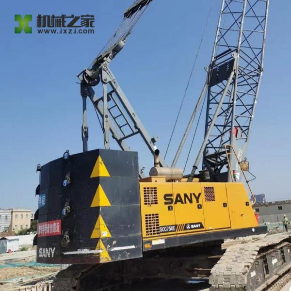 Quality Used Sany Crawler Crane Sany SCC750E Second Hand Crawler Crane 75 Ton for sale