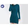China Acrylic Cotton Womens Knitted Dresses , Long Sleeve Knitted Jumper Dress Mini Casual Style factory