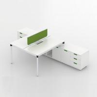 China White Wood 2 person Office Workstation Desks for Comfortable office factory