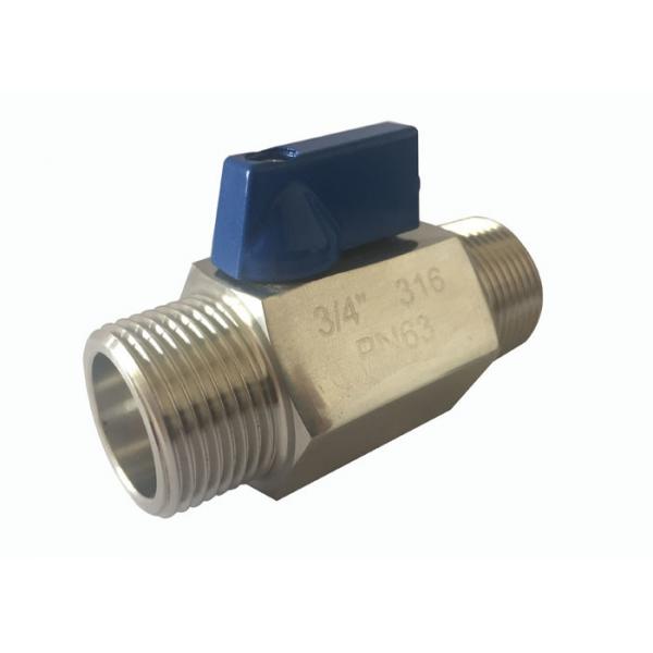 Quality Mini Ball Valve Chrome Plated Pn63 Male Thread Stainless Steel Material for sale
