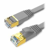 Quality Gray 3 Ft Cat 7 Ethernet Patch Cable SFTP Shield Type High Performance for sale