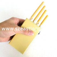 China 4 Band Portable GPS Jammer WIFI Bluetooth Wireless Video For Cell Phone factory