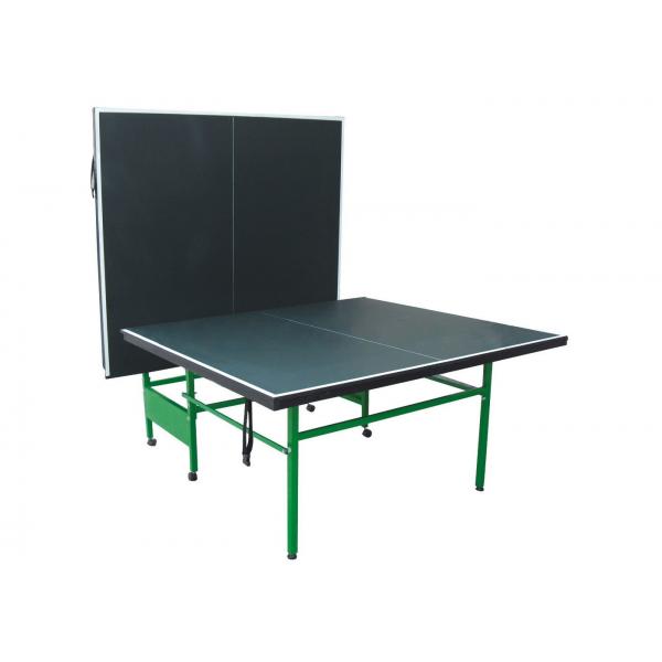 Quality Removable Indoor Table Tennis Table Blue Color With Steel Leg Plastic Wheel for sale