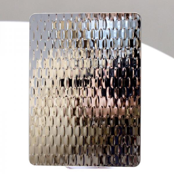 Quality 2D 3D Pattern Stainless Steel Plates 0.3mm 0.5mm Thick Water Ripple 304 for sale