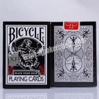 China Bicycle Black Tiger Ellusionist Plastic Playing Cards With Invisible Ink Markings factory