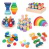 China Montessori Wave Forest Stacker Tower Rainbow Toy Stacker factory