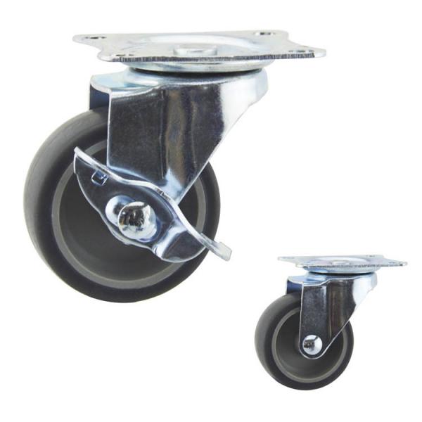 Quality 20kg Loading 40mm Rubber Light Duty Casters ISO9001 for sale