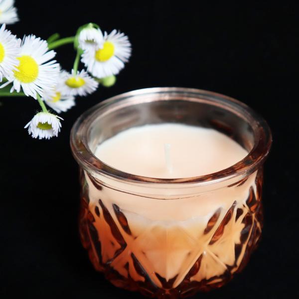 Quality 2022 Aroma Home Luxury Colorful Glass Soy Wax Scented Candle for sale