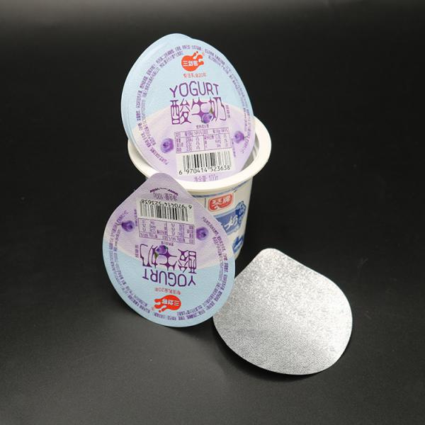 Quality ODM MOPP Splitting Yogurt Foil Lids Die Cut PET Cup Eye Catching Printing for sale