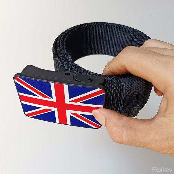 Quality Souvenir Belt Plastic Buckle For Nylon Waist Webbing Gift National Flag Print for sale