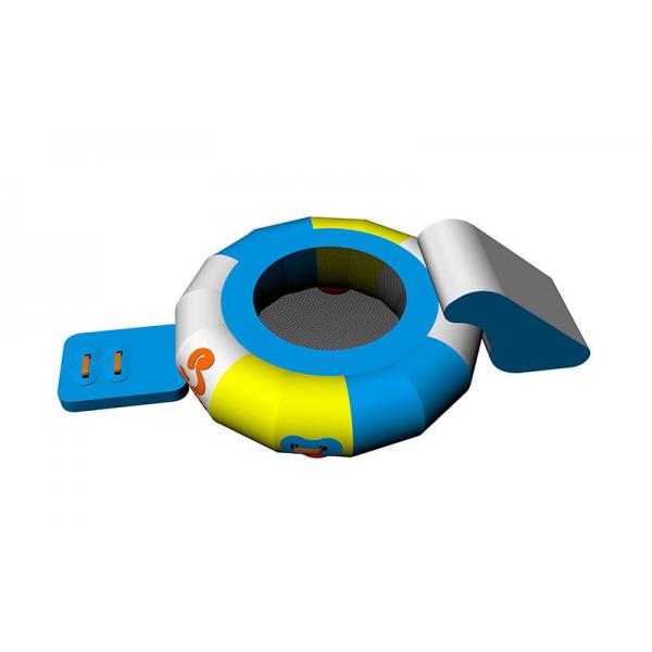 Quality 0.7mm Inflatable Water Trampoline Combo With Slide for sale