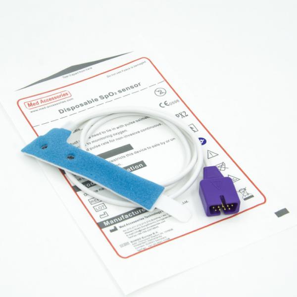 Quality ISO13485 Durable Pediatric Spo2 Sensor , 9 Pin Disposable Pulse Oximeter Probe for sale