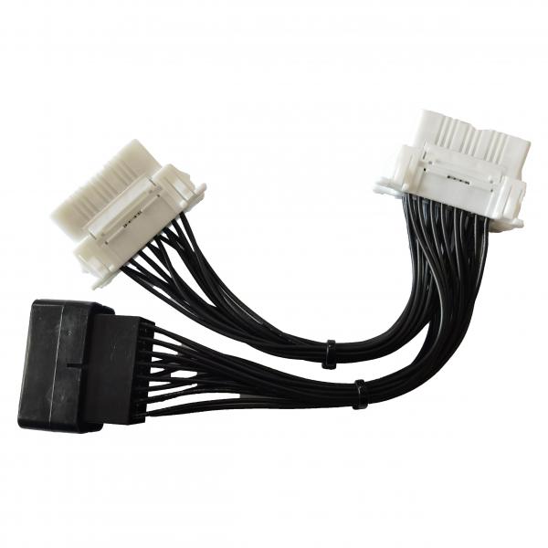 Quality Durable OBD Adapter Cable 16 Pin 1 To 2 Y Female Splitter For Auto Diagnostic for sale