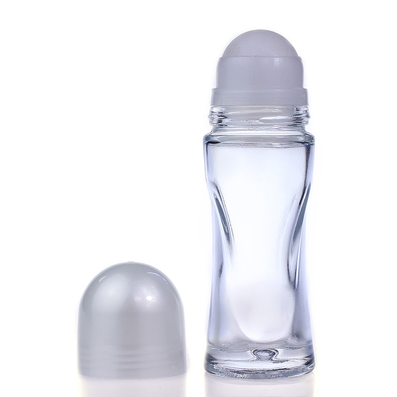 China 50ml Glass Roller Bottle Glass Roll On Perfume Bottles for Essential Oils for sale