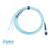 Quality 8 Core Multimode Fiber Optic MPO MPO LC SC LSZH 8F FANOUT OM2 Purple for sale