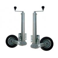 China 6″ 350kg Solid Rubber Wind Up Jockey Wheel For Box Trailer factory