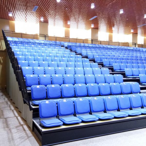 Quality Modern Retractable Bleacher Seating , Telescopic Seating System For School Theater for sale