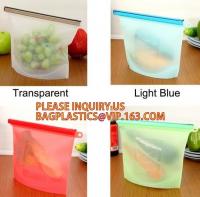 China Reusable Silicone Food Storage Bag Washable Silicone Fresh Bag for Fruits Vegetables Meat Preservation bagease bagplasti factory