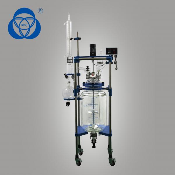 Quality Thermostat Jacketed Glass Reactor Vessel No Electric Brush Safe Stable for sale