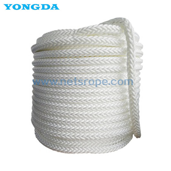 Quality Low Elongation 12-Strand Nylon Braided Ropes for sale