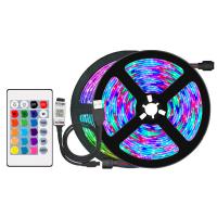 China 180LEDS 10M RGB 5050 Led Strip Light TUYA WIFI Control 24Key IR remote Music Sync And Compatible with Alexa and Google A factory