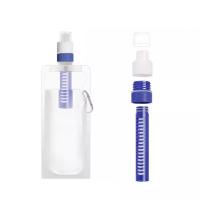 China Outdoor Survival Portable Foldable Water Purifier Bottle Water Filter Bottle For Camping Hiking factory