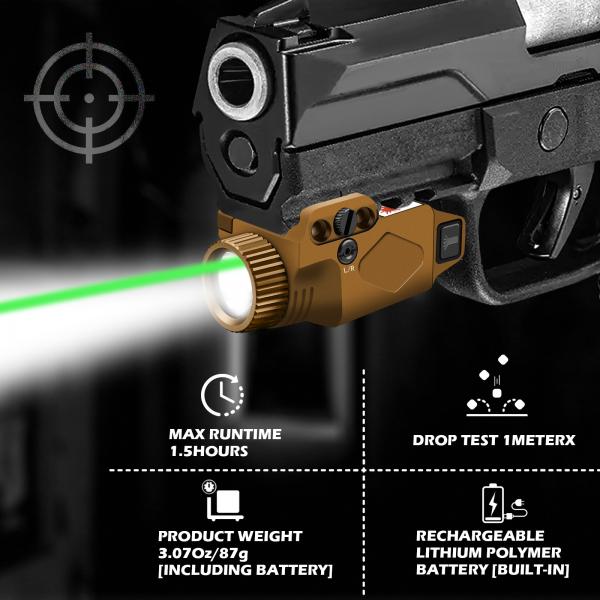 Quality Weapon Gun Laser Sight Flashlight 500 Lumens Pistol Powerful Laser Sight for sale