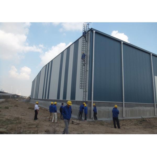 Quality 100 * 45 * 12m Steel Structure Workshop Pvc Window 143tons Easy Installation for sale