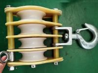 China 30KN Transmission Line Stringing Tools Insulated Nylon Sheave Hoisting Tackle factory