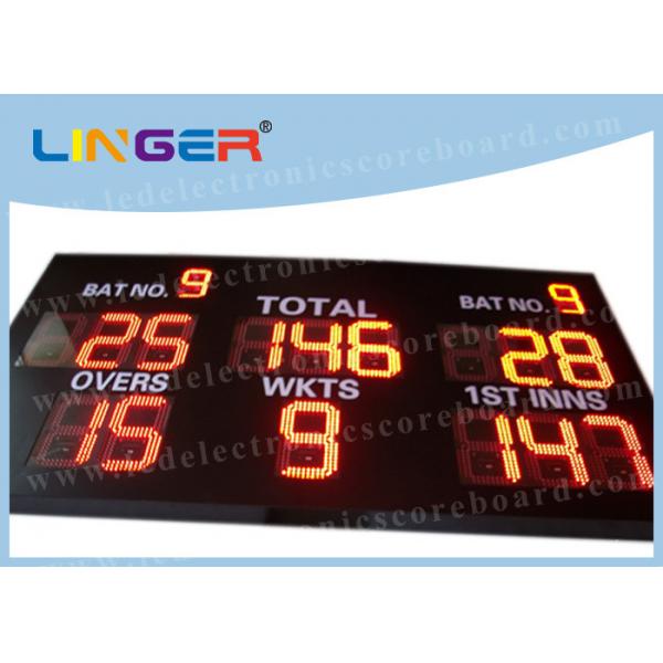 Quality 12 Inch Digit In Red Color LED Cricket Scoreboard Hanging / Mounting Installatio for sale