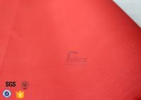 China Acrylic Coated Fiberglass Fire Blanket Materials Red 0.45mm Welding Protection factory