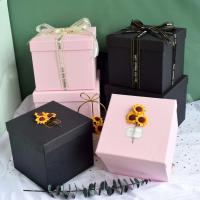 China Black Pink 210gsm-400gsm Wedding Paper Box Paperboard Wedding Dress Packing Box factory