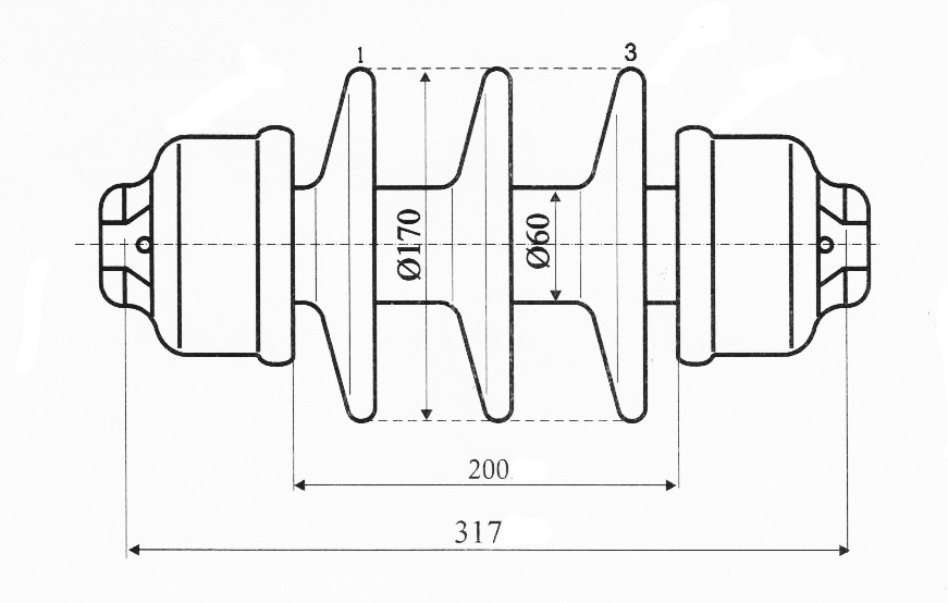 L40BE200 long rod suspension insulator