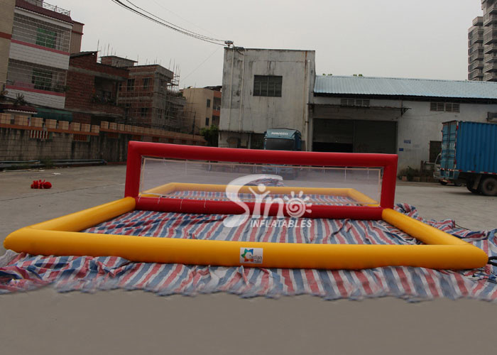 China Mobile giant floating inflatable water volleyball court for kids N adults water entertainments factory