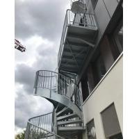 China Light Gauge Galvanized Steel Stairs Spiral Staircase Stainless Steel Handrail Metal Steps factory
