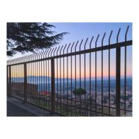 China Metal Frame Outdoor Yard Decorative Wrought Iron Houses Gates and Fence Railing Panels for sale