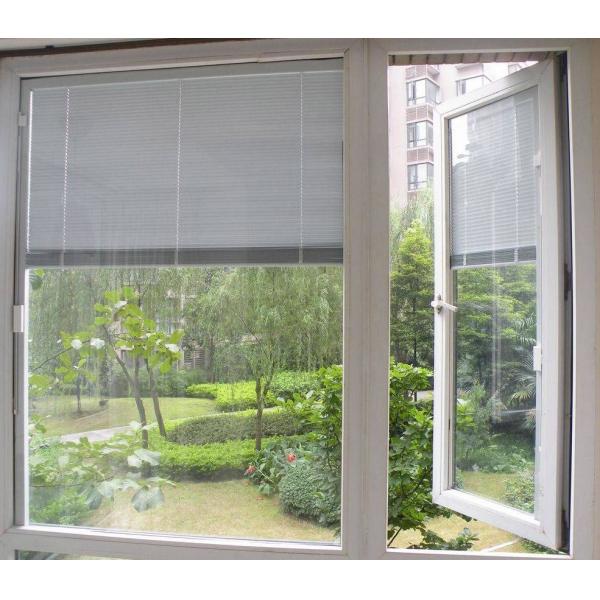 Quality 22"*64" Inch Blinds In Glass , White Tempered Glass With Blinds Inside for sale
