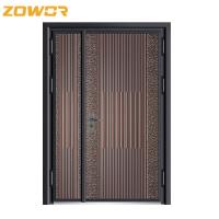 Quality 90mm Modern Iron Door Gate Design Double Steel Security Doors for sale