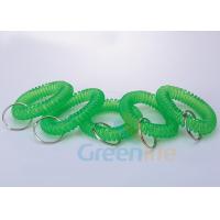 China Anti - Lost Plastic Coil Key Chain , Split Ring Customized Wrist Key Coil 55 MM factory
