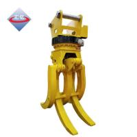 Quality 7-12 Ton Excavator Rotating Grapple , Wooden Hydraulic Rotating Grapple for sale