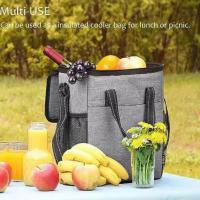 China Custom 600d Insulated Lunch Bag 6 Bottle Wine Carrier Insulated & Padded Wine Cooler Bag factory