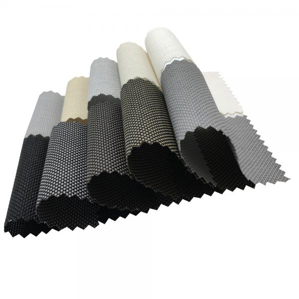 Quality Solar screen 30% polyester and 70% PVC roller blinds fabrics with thick pattern for sale