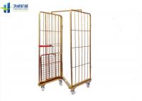China Warehouse Wire Cage Trolley 2 Side Folding 500-1000kg Load Capacity factory