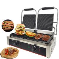 China Electric Cast Iron Contact Grill Sandwich And Beef Machine Commercial Food Equipment for sale