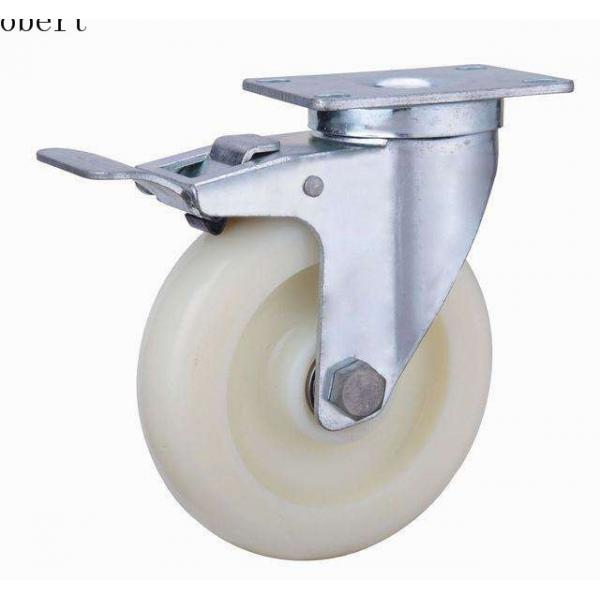 Quality Total Brake Polyurethane Nylon Roller Wheels With Double Ball Bearings for sale