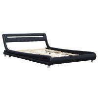 Quality Queen Size Black LED Upholstered Bed Frame PU Leather EN1725 BSCI Certification for sale