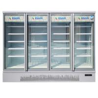 China Stylish Swing Upright Glass Door Fridge Commercial Beverage Refrigerator Glass Door factory