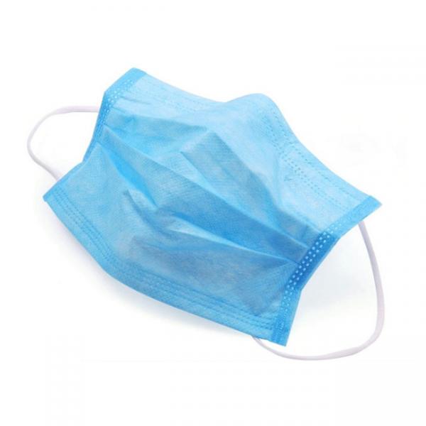Quality Blue 3 Ply Non Woven Face Mask Prevent Flu Water Resistance Lint Free for sale